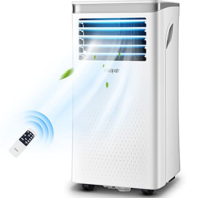 Climatizzatore Portatile-pasapair 3 in 1 Raffreddamento Ventilazione Deumidificazione| 9000BTU/h per Stanze fino a 26 ㎡| Telecomando | 24h-Timer | Kit