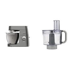 Kenwood Kvl8300S Impastatrice Planetaria Chef Titanium System Pro, Robot Da Cucina Mixer, 1700 W,6.7 L & Kah647Pl Accessorio Robot Da Cucina, Food Pro precio