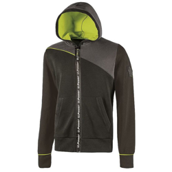 Felpa Con Cappuccio U-Power Jupiter EY212 Zip Completa tg.L Black Carbon precio