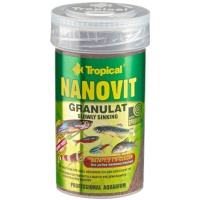 Tropical Nanovit Gran 100ml/70gr - mangime di base per pesci piccoli e avannotti accresciuti