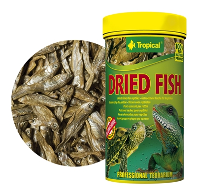 Tropical Dried Fish - Pesci essiccati per tartarughe acquatiche rettili e grandi pesci - 100ml / 15gr