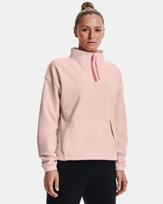Felpa con cappuccio UA RUSH™ Fleece ½ Zip da donna