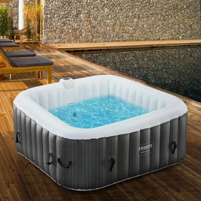 AREBOS In-Outdoor Whirlpool Spa Piscina Benessere Massaggio Gonfiaggio automatic