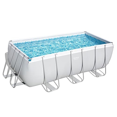 Bestway Power Steel da 412x201x122 cm Piscina Fuori Terra Solo Struttura, Bianco