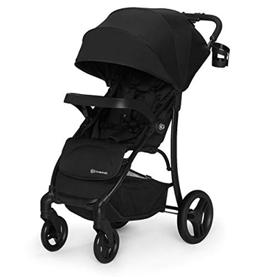 Kinderkraft Passeggino Leggero CRUISER, Pieghevole, Ampia Cappottina, Sospensione 4 Ruote, Bambini, Nero