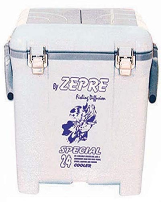 FRIGO Ghiacciaia pesca ZEPRE 24 lt. C/PORTELLO AUTOMATICO A MOLLA dim,32X34X36