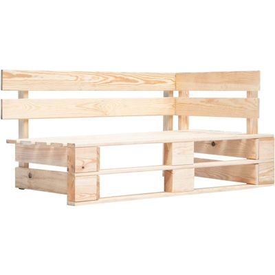 Panca da Giardino Angolare con Pallet in Legno