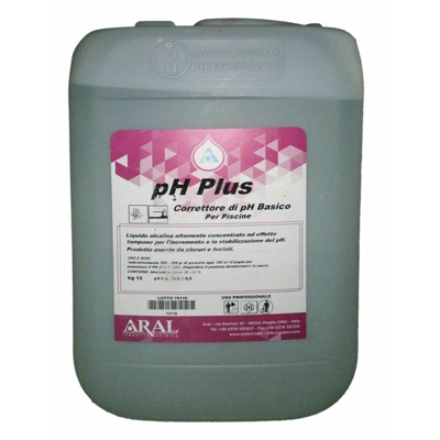 Ph Plus Aral in Formato Liquido per Aumentare il Ph della tua Piscina in Tanica 12 Kg