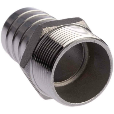 Raccordo filettato in acciaio inox per tubo RS PRO, connessione R 1 1/2" maschio x 40 mm a spine maschio