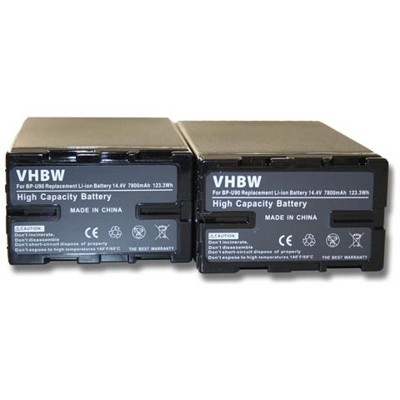 2x Li-ion Batteria 7800mah (14.8v) Con Infochip Per Telecamera Videocamera Camcorder Sony Pxw-fs5, Pxw-fs5k Sostituisce Bp-u30, Bp-u60.