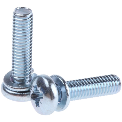 Vite a testa bombata Conica in Acciaio Zincato lucido RS PRO, filettatura M3 x 12mm, guida a , guida Pozidriv (Confezione da 100)