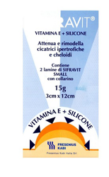 PLACCA IN SILICONE E VITAMINA E SIFRAVIT DIMENSIONI 3X12CM. INDICATA NEL TRATTAMENTO DI CHELOIDI E CICATRICI IPERTROFICHE CONSEGUENTI AD INTERVENTI C HIRURGICI, USTIONI, E FERITE en oferta