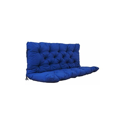 Chicreat Cuscino da panchina, con schienale, blu, 120 x 98 x 8 cm