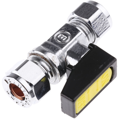 Valvola a sfera per alta pressione in Ottone nichelato RS PRO, 16 bar max