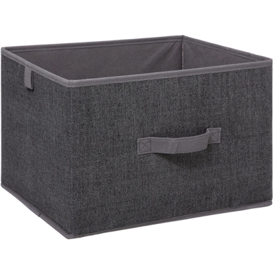 Scatola porta oggetti in polipropilene Grigio Scuro ORSO 36x24x h28 cm