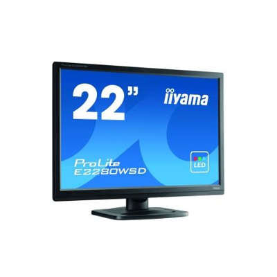 E2280WSD-B1 ProLite, 55,88 cm (22'') , 5 ms, 250 cd / m², 2W, Nero, Kensington