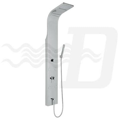 COLONNA DOCCIA PARETE ATTREZZATA MULTIFUNZIONE IDROMASSAGGIO VITTORIA CON LED