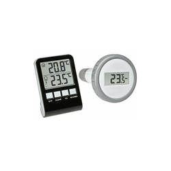 TFA Dostmann Palma Termometro senza fili per piscine, Antracite en oferta