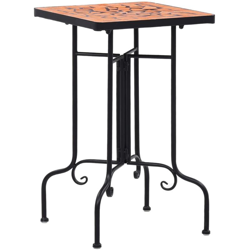 vidaXL Tavolino di Servizio con Mosaico Terracotta in Ceramica - Marrone precio