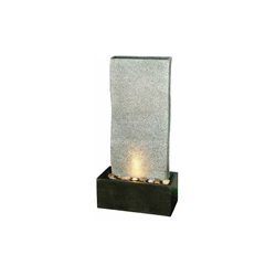 Dehner Fontana da giardino Cliff con illuminazione a LED, ca. 97 x 49 x 49 cm, poliresina, grigio/nero precio