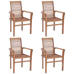 Sedie Da Pranzo Impilabili 4 Pz In Legno Massello Di Teak precio