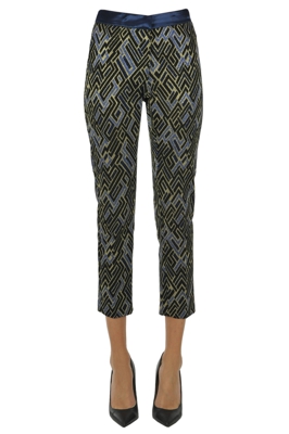 Lamè fabric trousers