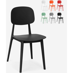 Sedia in polipropilene design moderno per cucina giardino bar ristorante Geer | Nero características