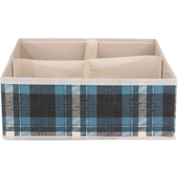 Organizer armadio 4 scomparti 28x28x11 cm Cordonetto Blu blu características