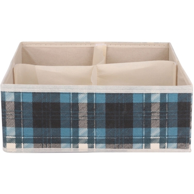 Organizer armadio 4 scomparti 28x28x11 cm Cordonetto Blu blu