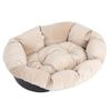Ferplast Cesta-sofà Siesta Deluxe nera con rivestimento beige - Set Tg. 6, L 70,5 x P 52 x H 23,5 cm