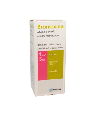 Bromexina Mylan 4mg/5ml Sciroppo 250ml