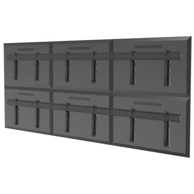 017-2023k Kit Di 6 Supporti Per Videowall Con Sistema Push Pull Per Schermo Tv Lcd Led 37''''-70''''