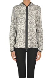 Reptile print leather jacket características