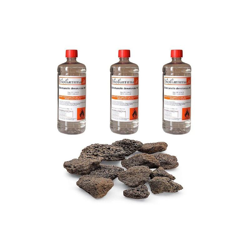 Ottimo Kit per Biocamini a Bioetanolo Con 3 Lt Bioetanolo Italiano e Pietre Laviche Naturali características