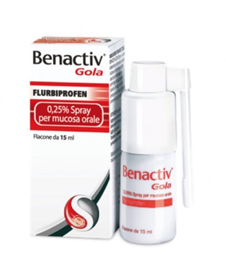 Benactiv Gola Fulbiprofene 0,25% Spray Per Mucosa Orale15ml