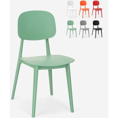 Sedia in polipropilene design moderno per cucina giardino bar ristorante Geer | Verde