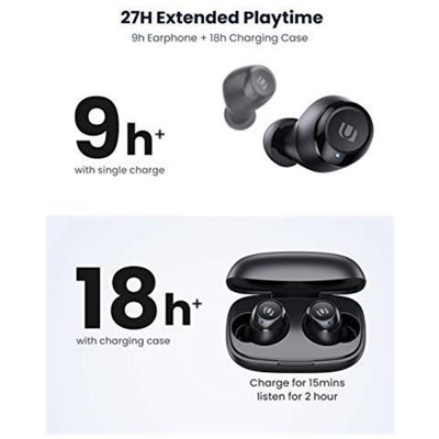 Hitune Wireless Auricolari Cvc 80 Noise Cancelling Headphones Bluetooth 5.0 Tws Aptx Vero Wireless Auricolari Con Il Mic 27h Playtime Usb C Quick Charge Touch Control Doppia Mono Ipx5 Impermeabile