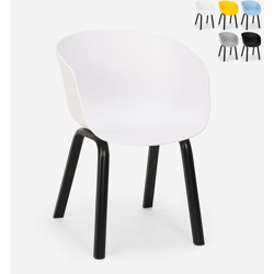 Sedia design moderno polipropilene metallo per cucina bar ristorante Senavy | Bianco características