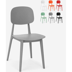 Sedia in polipropilene design moderno per cucina giardino bar ristorante Geer | Grigio en oferta
