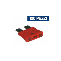 100 Pz Fusibile Bilama 10 A Rosso Per Auto Moto Camper Camion (20252/1) precio