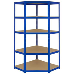 Scaffale Ad Angolo In Acciaio Senza Bulloni T-Rax Blu 90cm X 45cm X 180cm precio