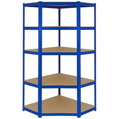 Scaffale Ad Angolo In Acciaio Senza Bulloni T-Rax Blu 90cm X 45cm X 180cm