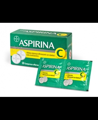 Aspirina C 400mg + 240mg Compresse Effervescenti Con Vitamina C 10 Compresse