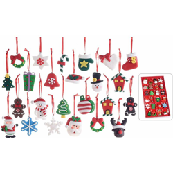 Set 24 decorazioni per albero di Natale con figure assortite precio