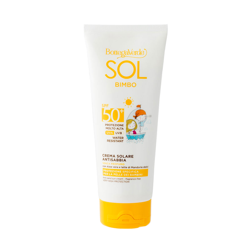 SOL bimbo - Crema solar - antiarena, sin perfume - con Aloe vera y leche de Almendras dulces - protección muy alta SPF50+ (200 ml) - resistente al agu en oferta