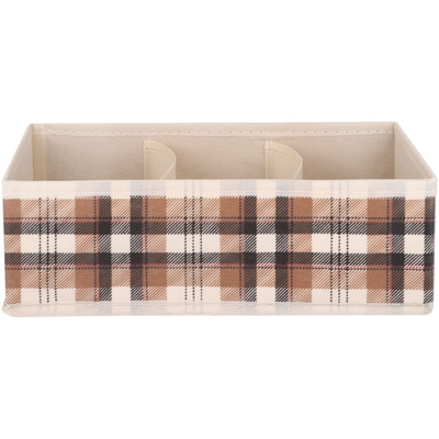 Organizer armadio 3 scomparti 31x16x10cm Cordonetto Beige beige