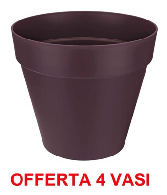 Elho Offerta 4 Vaso Loft Urban Round 20Cm Viola