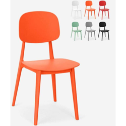 Sedia in polipropilene design moderno per cucina giardino bar ristorante Geer | Arancione precio