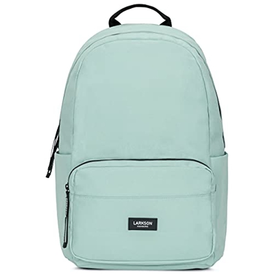 LARKSON Zaino Università Donna Uomo Menta No 3 Zaini Ragazza Ragazzo - Zainetto Scuola e il tempo libero con porta PC 15.6 Pollici, Impermeabile, Real