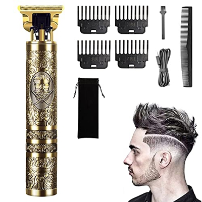 Tagliacapelli Uomo Professionale Tagliacapelli 0 mm Rasoio Elettrico Capelli Ricarica USB Macchinetta Barba Cordless Hair Trimmer,Adatto a Bambini,Adu